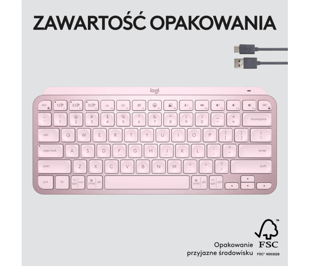 LOGITECH LOGITECH Klawiatura MX Keys Mini rózowa 920-010500 - 680464 - zdjęcie 16